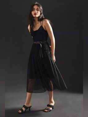 NWT BY ANTHROPOLOGIE Strappy Tulle Dress XL